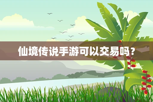 仙境传说手游可以交易吗？
