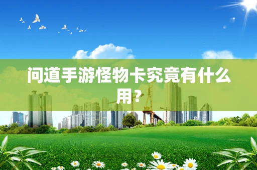 问道手游怪物卡究竟有什么用？