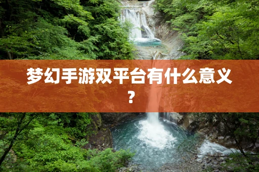 梦幻手游双平台有什么意义？