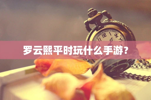 罗云熙平时玩什么手游？