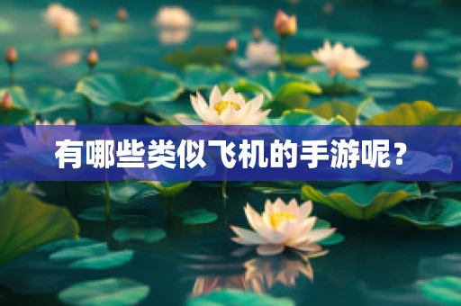 有哪些类似飞机的手游呢？