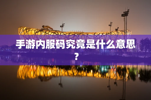 手游内服码究竟是什么意思？