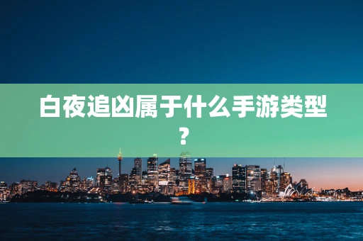 白夜追凶属于什么手游类型？