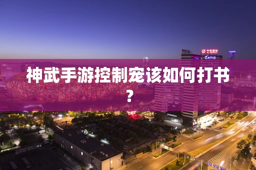 神武手游控制宠该如何打书？