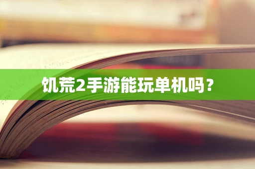 饥荒2手游能玩单机吗？