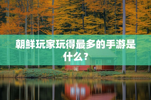 朝鲜玩家玩得最多的手游是什么？