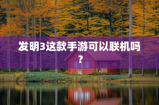 发明3这款手游可以联机吗？