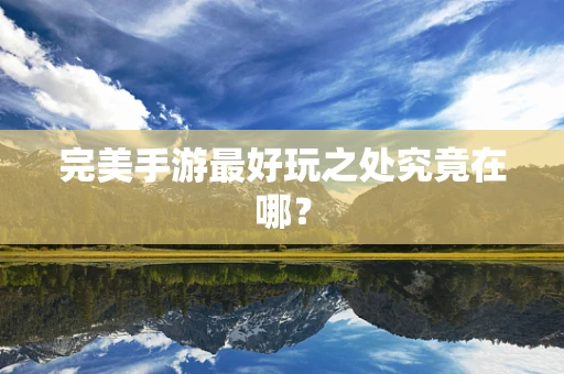 完美手游最好玩之处究竟在哪？