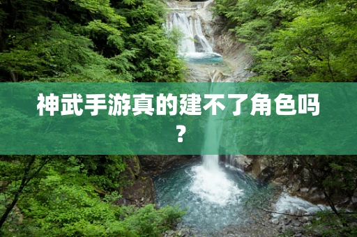 神武手游真的建不了角色吗？