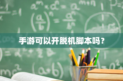 手游可以开脱机脚本吗？