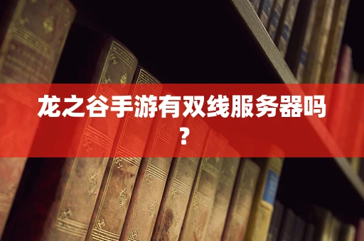 龙之谷手游有双线服务器吗？