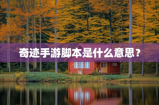 奇迹手游脚本是什么意思？