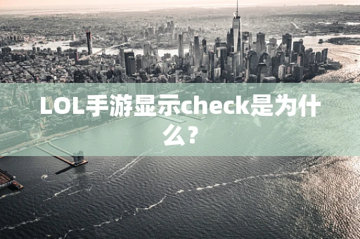 LOL手游显示check是为什么？