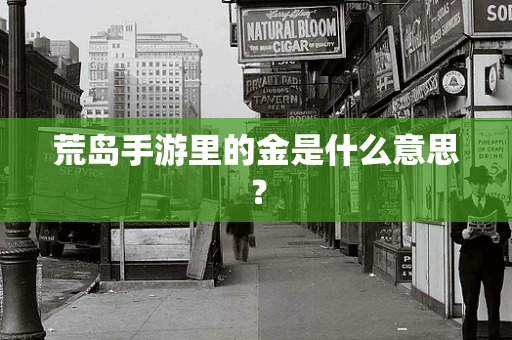 荒岛手游里的金是什么意思？