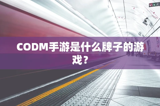CODM手游是什么牌子的游戏？