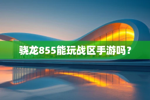 骁龙855能玩战区手游吗？